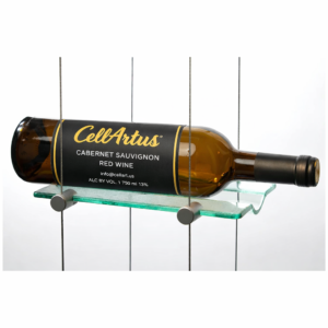 Glass holder with Clips for elevated Wine Display System