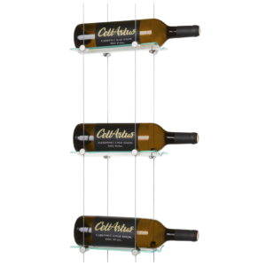 12 Bottle Elevated Cable Wine Racking Display Kit