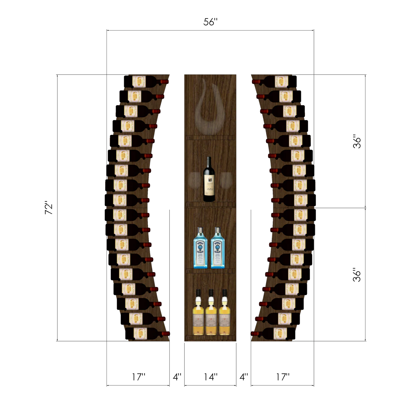 THEWINEBARCURVED-DarkWalnut1DwithDimensions-1.webp